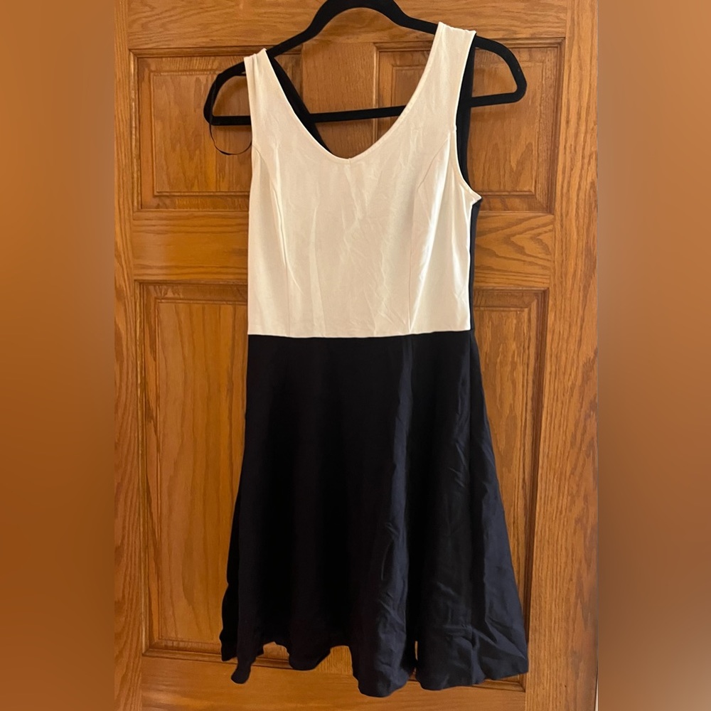 Cynthia Rowley Black white colorblock dress